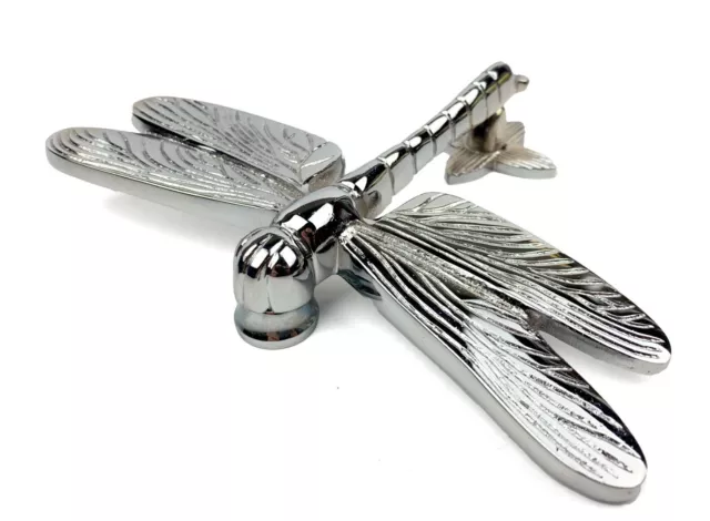 Polished Chrome Dragonfly Door Knocker – Antique Vintage Dragon Fly Knockers