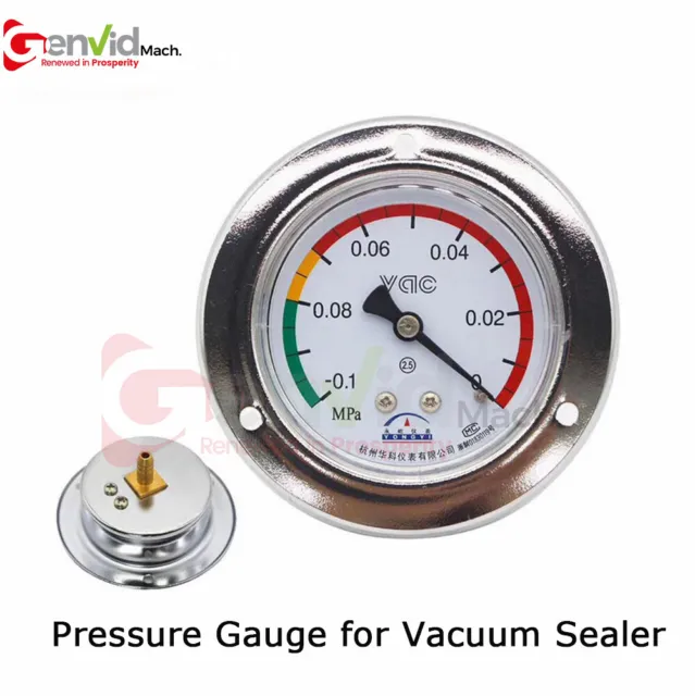 Vacuum Sealer Sealing Machine -0.1-0Mpa Negative Pressure Gauge Manometer