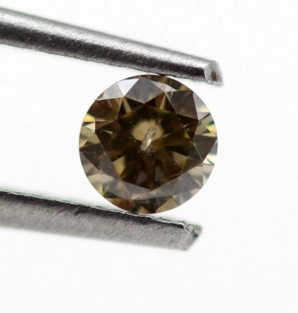 Certifié Véritable Naturel Diamant Champagne 0.157 CT 3 MM SI2 Clarté Libre AAA