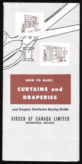Vintage Kirsch Of Canada Illustrated Brochure How To Make Curtains Draperies