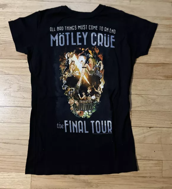 Motley Crue The Final Tour 2014 2015 T Shirt Womens Small