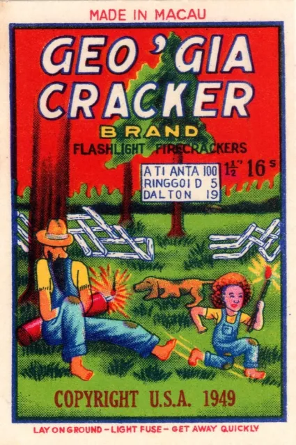 Geo'gia Cracker C2, 16s Firecracker Label