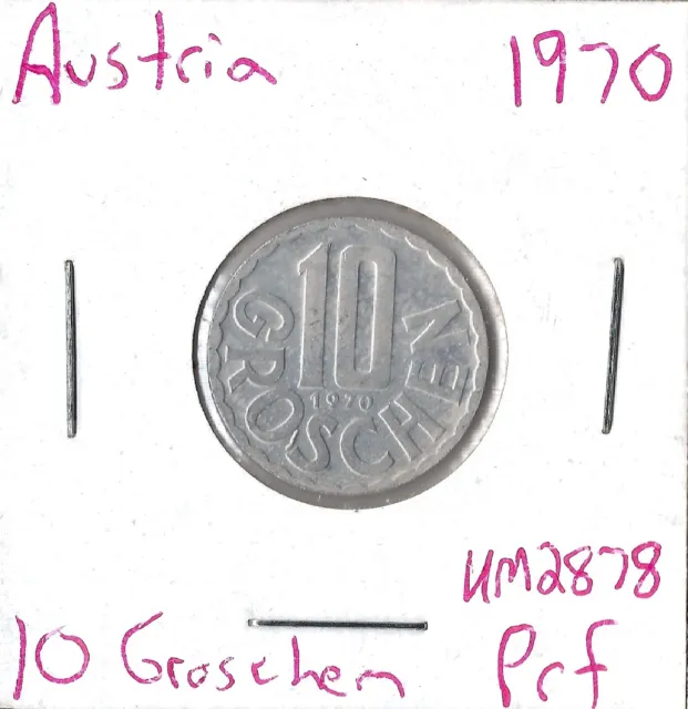 Coin Austria 10 Groschen 1970 KM2878, proof, Combined Shipping