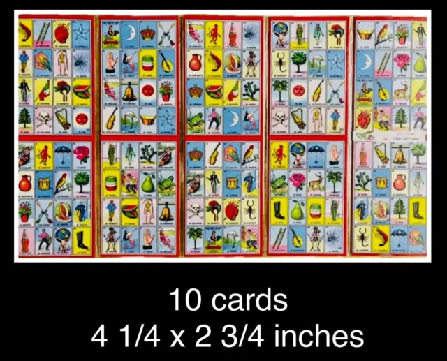 MEXICAN LOTERIA You Get 10 Cards Accordion Style Cards Cartas De Loteria