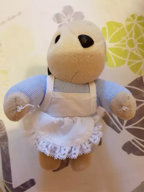 Peluche Doudou Tartine Et Chocolat Ecureuil Dentelle Bleu Blanc Chatillon 16cm