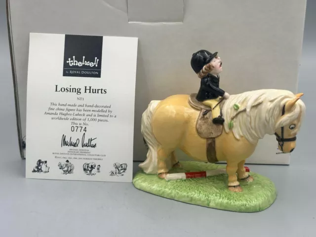 Royal Doulton Thelwell Pony Losing Hurts NT1 Figure Boxed.