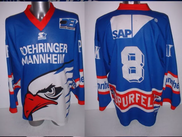 Adler Mannheim Starter XL Eishockey Shirt Trikot NHL Eis Germany Top