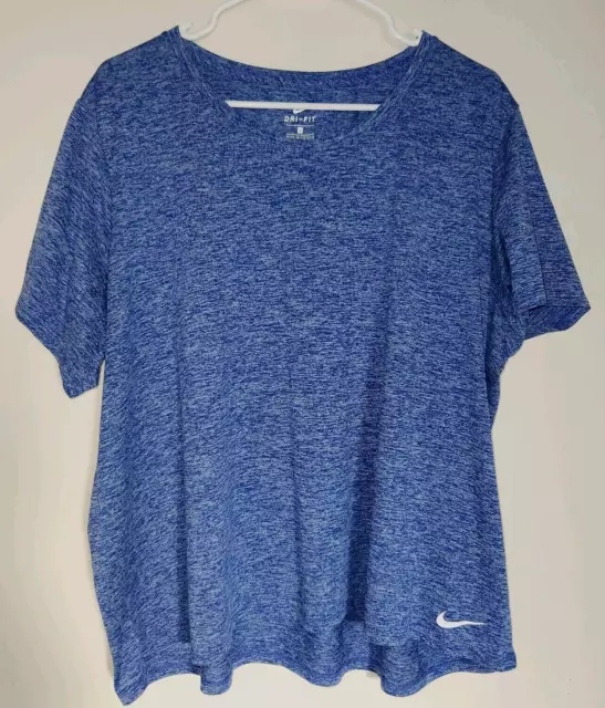 Nike Women’s Plus sz 3X Blue Heather Dri-Fit Legend Training T-Shirt - EXCELLENT