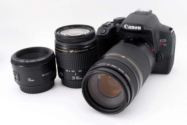 保証付き/canon kiss x 10i/Canon EF 75-300mm Canon EOS Kiss X10i DSLR Camera + EF 75-300mm Lens Set