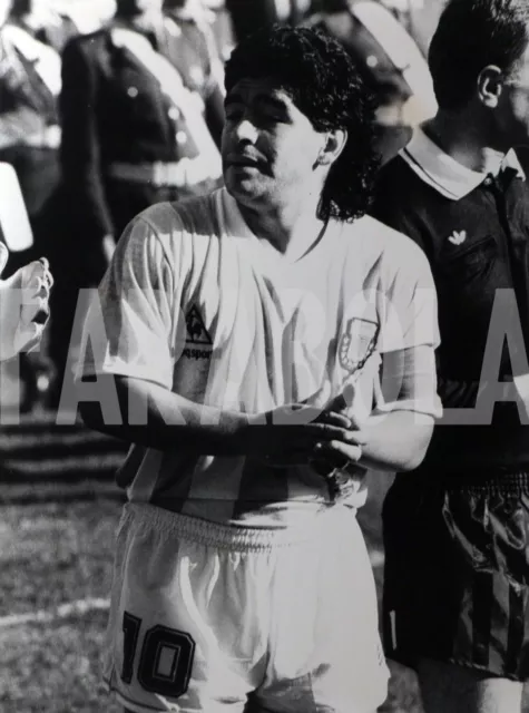 Altes Pressefoto Fußball, Argentinien Argentina, Diego Armando Maradona,