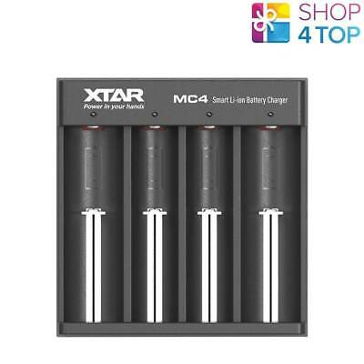 XTAR MC4 Smart Chargeur Micro USB 1-4 LI-ION 3.6/3.7 V Batterie Dc 5V 2.1A Neuf