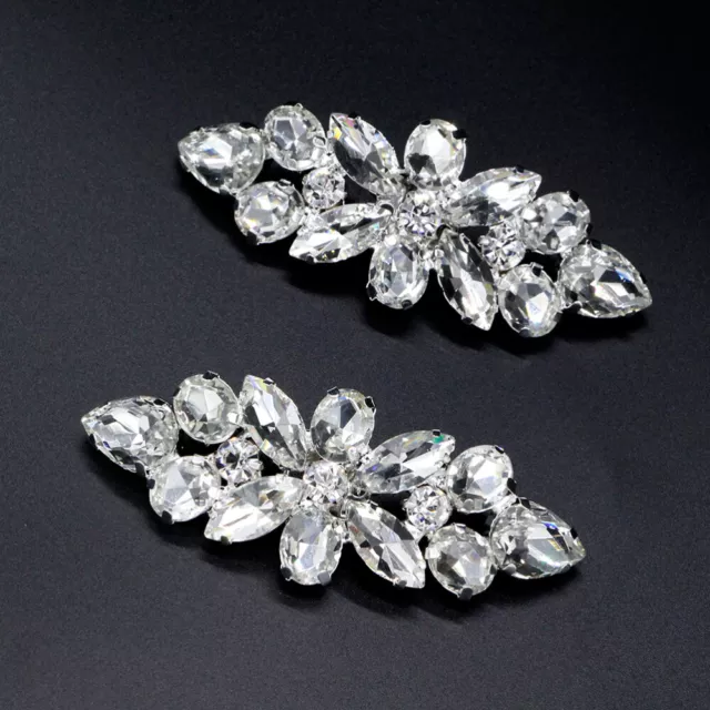 2pcs crystal shoe clips Elegant Crystal Rhinestone Shoe Clips crystal