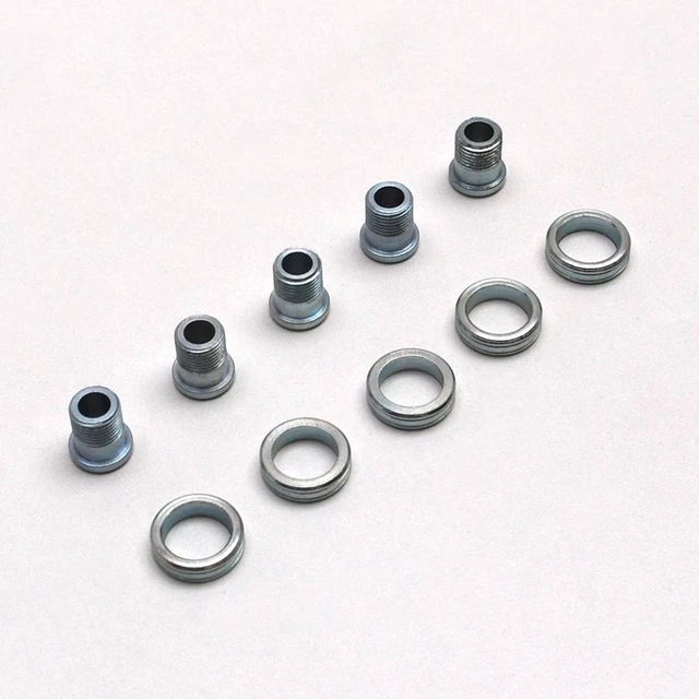 Jeu De 5 Vis Et Cheminee Pour Pédalier Stronglight Route Double Inox - CG249067 NEUF