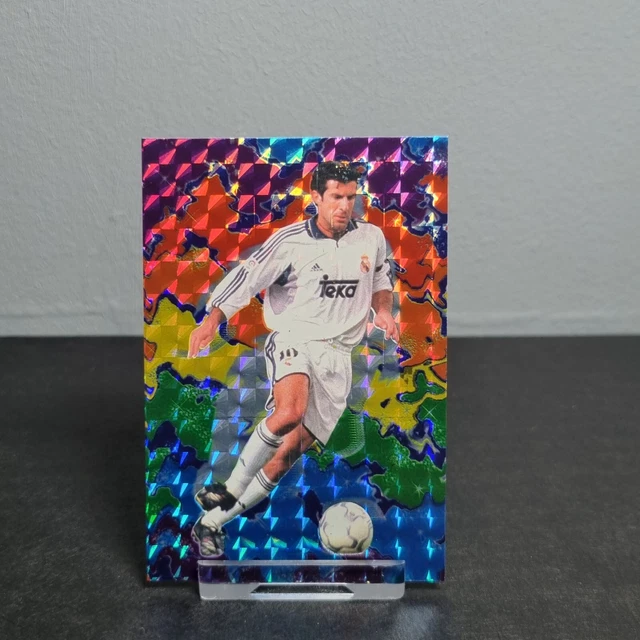Mundicromo 2001 Luis Figo Stained Glass Mosaic Insert BEAUTIFUL CARD