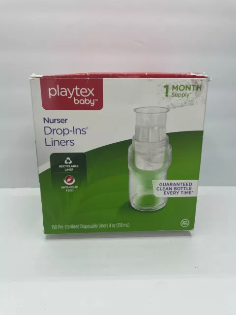 Playtex Baby Nurser Drop Ins Liners 4 oz 100 count / 93 left Open Box