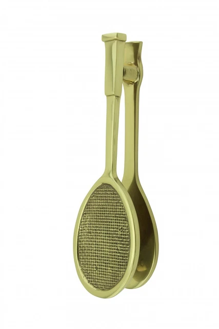 Solid Brass Tennis Racket Badminton Door Knocker 7.5"H Renovators Supply