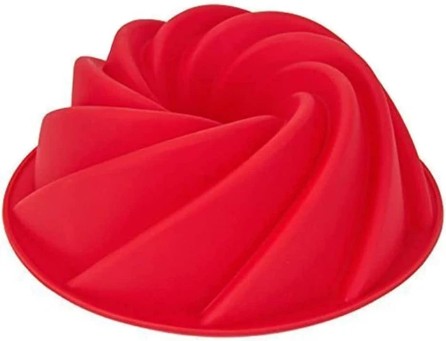 Stampo per Torta in Silicone Da 9 Pollici, Stampo per Torta Rotondo Scanalato, S