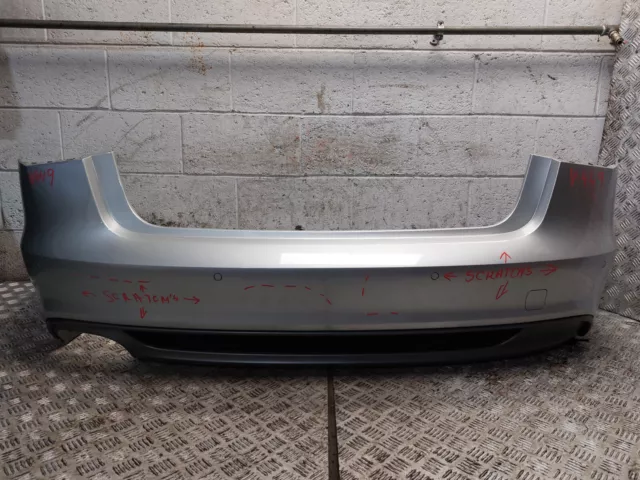 Audi A6 C7 2013 S-Line Saloon Complete Rear Bumper With Pdc In Ice Silver Lx7W