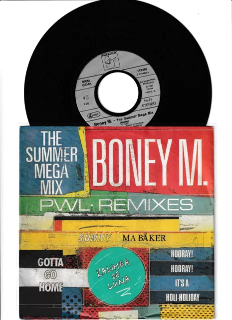 Boney M. / The Summer Mega Mix / The Calendar Song 7" Single Vinyl 1989