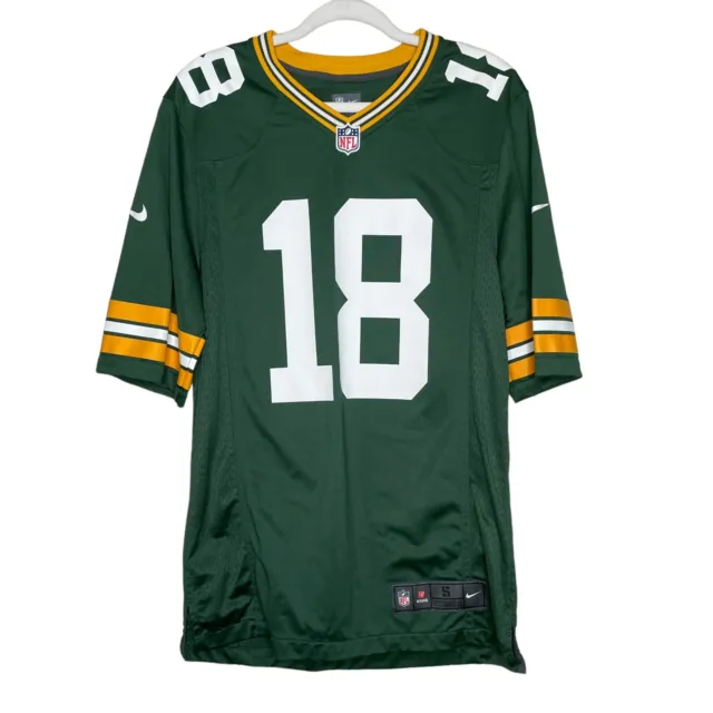 Nike Small Mens Green Randall Cobb 18 Green Bay Packers NFL Pullover Jersey
