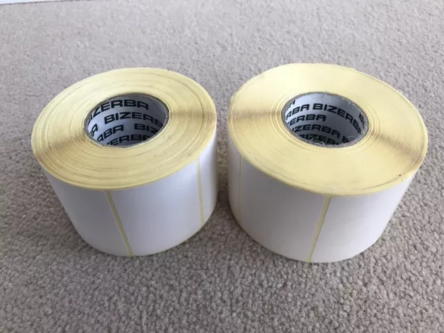 2 x rotoli etichette scala Bizerba 53 mm x 40 mm negozio POS vendita al dettaglio