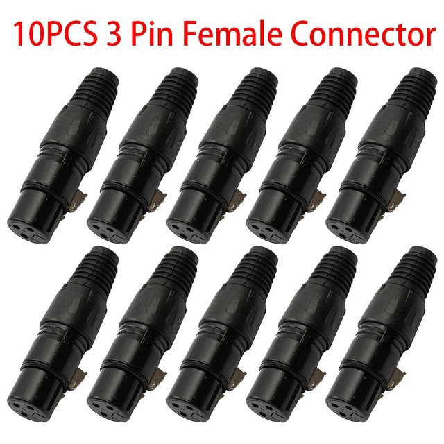 Pack 6 Câbles XLR 3M - DMX 3 Broches Mâle/Femelle - Qualité Studio Pour Micro Et Éclairage