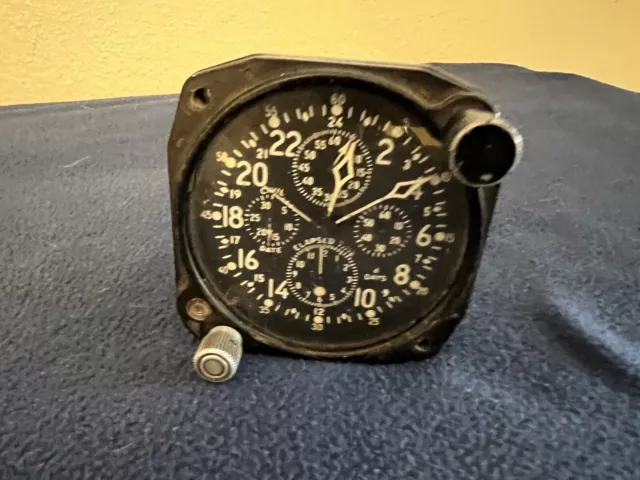 WWII  USAAF US Army Air Force Elgin 37500 AN5741-1 Aircraft Clock, 5-dial