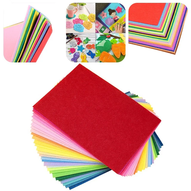 Filzstoff Blatt DIY -Handwerk Filzstoff Quadrate Sortierte Farbe 10/200pcs