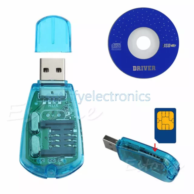 USB Cellphone Standard SIM Card Reader Copy Cloner Writer SMS Backup GSM/CDMA