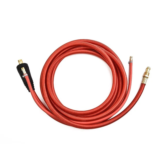 1*WP26 Integrated Red Hose Cable Wire Connect Tig Welding Torch Gas-Electric