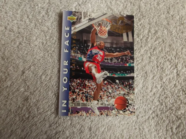 Upper Deck: NBA "CLARENCE WEATHERSPOON" #452 Slam Dunk 1992 76ers Trade Card n5