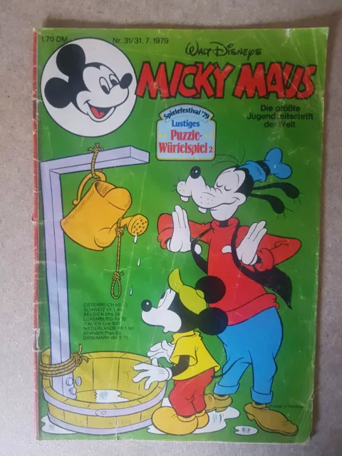 Micky Maus Comicheft 31 1979 mit Schnipp Sammlung Walt Disneys