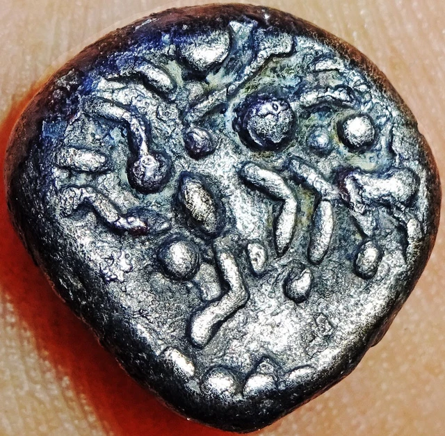 India -Medieval Era -Paramaras Of Malwa - 1 Dramma (1200 Ad) Battle Scene  #Xr29