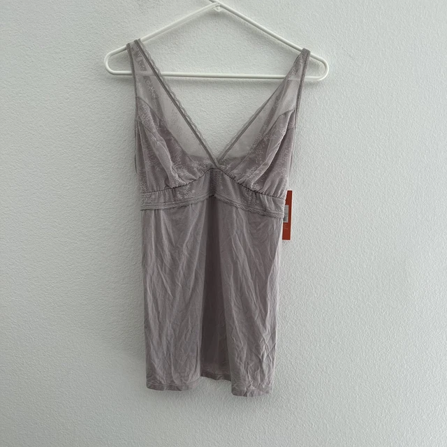 GILLIAN & OMALLEY women's maternity gray beige nursing tank top Medium NEW Taupe
