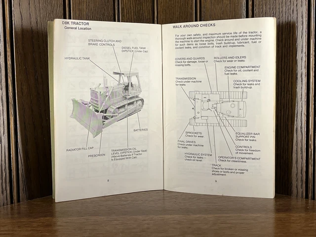 CATERPILLAR CAT D8K Dozer Tractor Maintenance Operators Guide Manuals ...