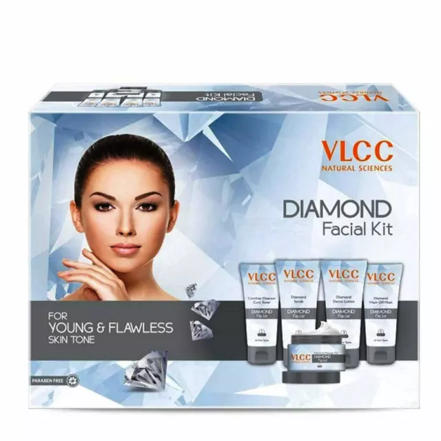 VLCC Diamond Facial Kit For Young & Flawless Skin Tone | 250 Gram