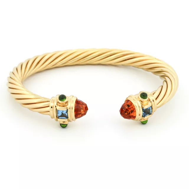 DAVID YURMAN RENAISSANCE Bracelet 18k Yellow Gold with Emerald Citrine ...