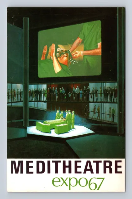 Montreal Quebec-Canada, Expo 67, Meditheatre Health Pavilion Vintage Postcard