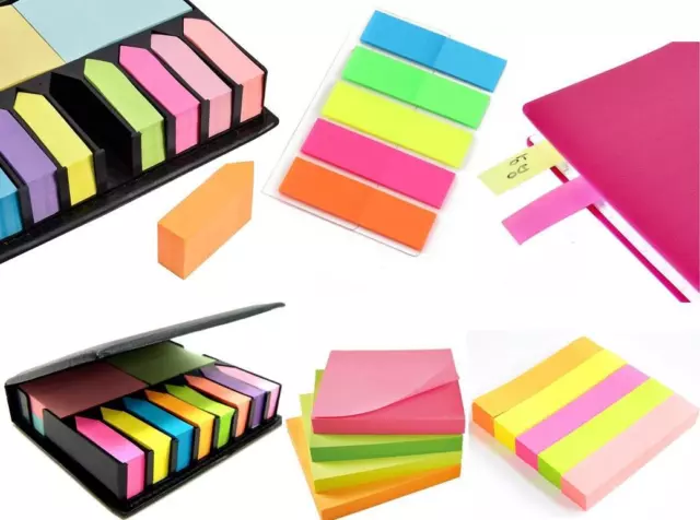 Adhesive Sticky Notes Bookmarker Index Tab Memo Pad Reminders Removable Post