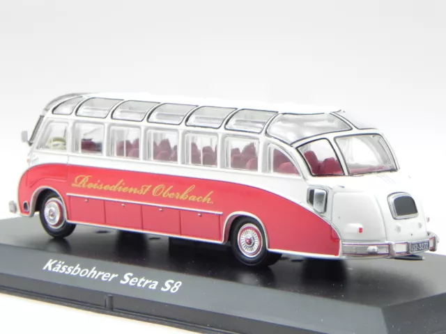 Kässbohrer Setra S8 rouge creme Reisedienst Oberbach véhicule miniature 1:76 3