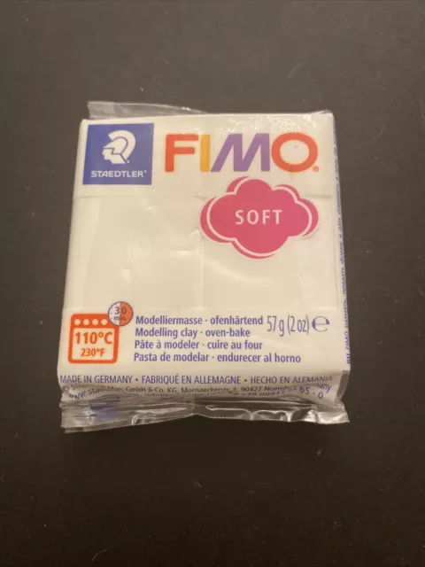 FIMO SOFT Polymer Oven Modelling Clay 57g - WHITE