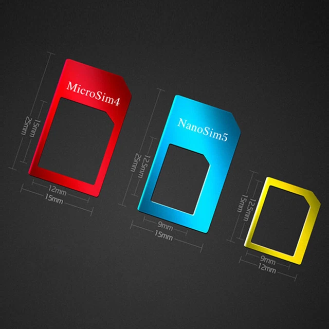 Micro Standard for nano Card SIM Card Adapter Aluminum Alloy Converter
