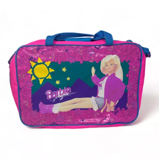 Camp Barbie For Girls Weekender Tote Overnight Bag Purse NWT 90s 17x11x5”