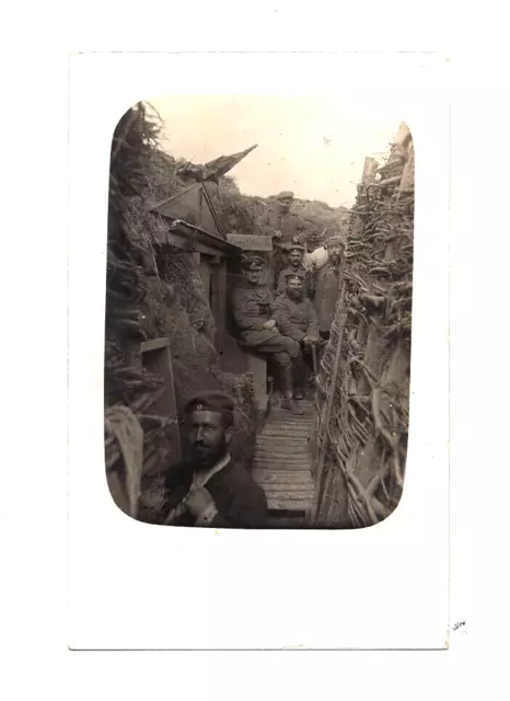 FOTO AK SCHÜTZENGRABEN BAYERISCHES REGIMENT FELDPOSTKARTE  1915 1. Weltkrieg