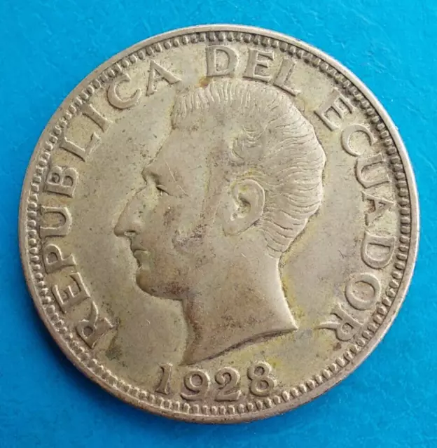 Equateur Ecuador dos 2 sucres argent 1928 km 73