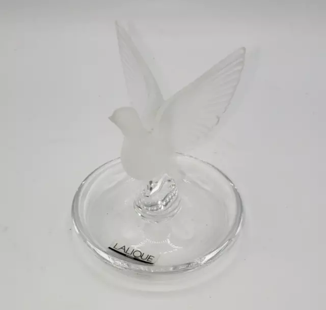 LALIQUE - Rene Lalique "Thalie Dove" Crystal trinket/ring dish