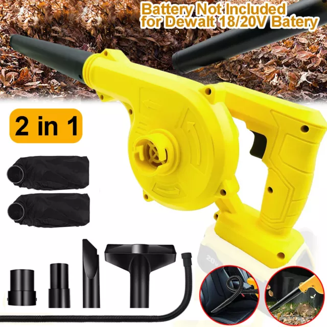 Cordless Leaf Blower for Dewalt 20V Battery 2-in-1 Electric Leaf Blower&Vacuum