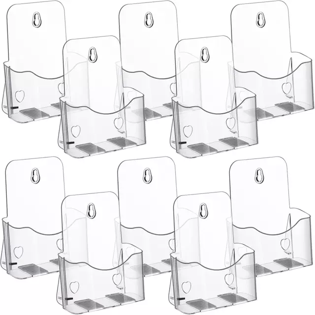 10 Pieces Acrylic Brochure Holder Bulk 6 X 8 Inches, Clear Literature Holder Pla