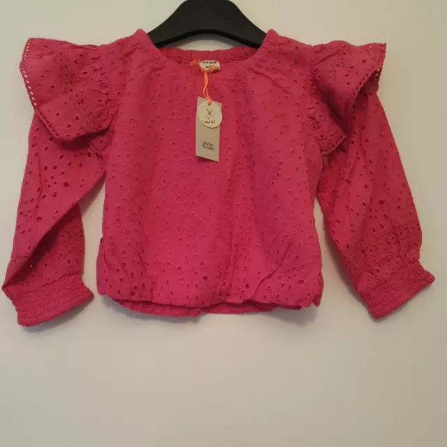 Top cottage couture rosa River Island per bambine taglia 9-12 mesi**** V317