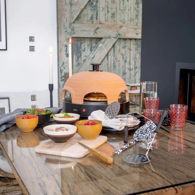 Livoo Appareil à pizza 6 personnes 1200 W Noir